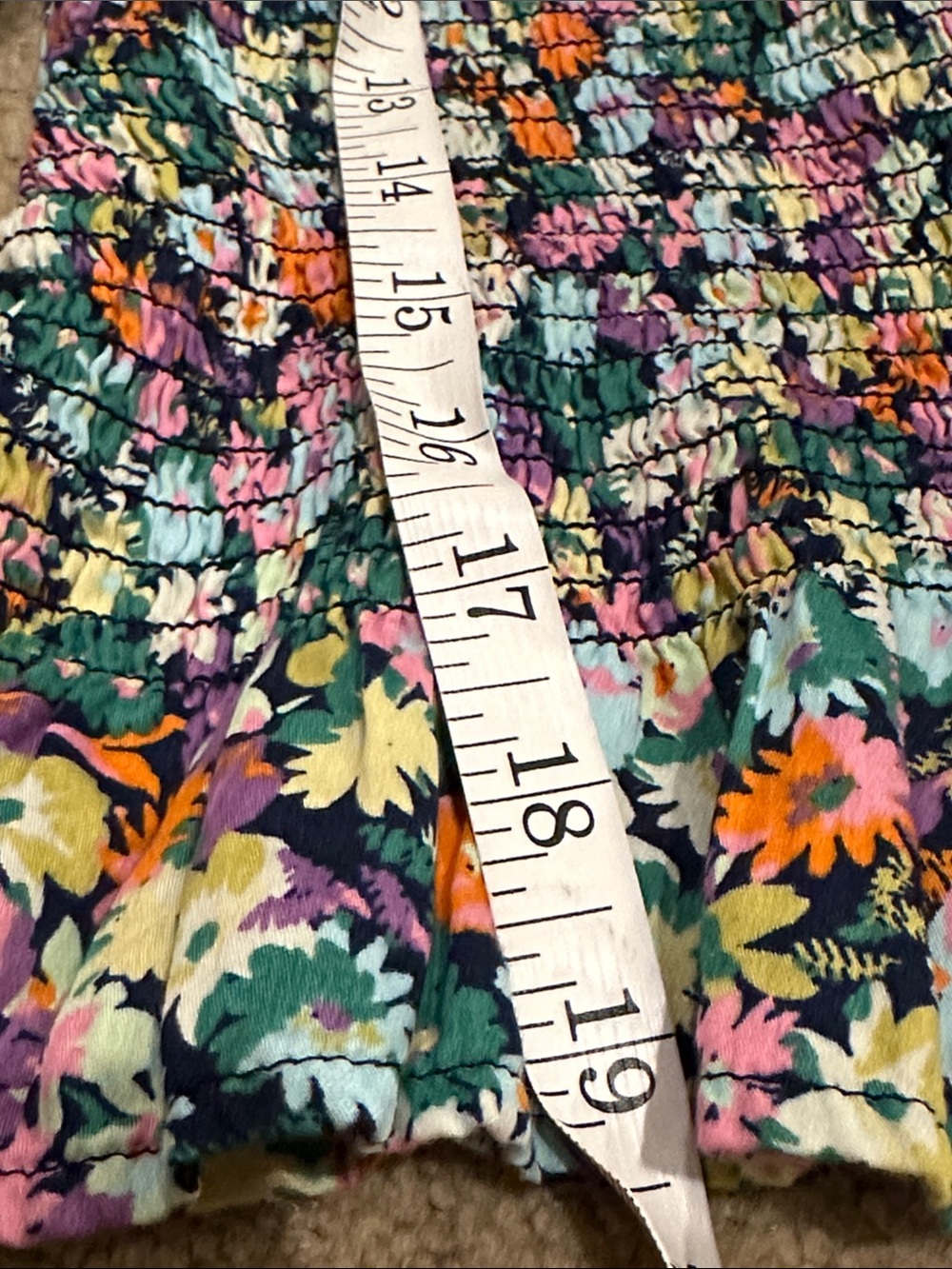 GAP Floral Smocked Puff-Sleeve Top - Green Multi-Color - Picture 5 of 8